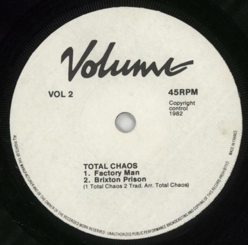 Total Chaos Factory Man 7" vinyl single (7 inch record / 45) UK 9W407FA866401