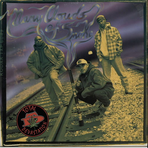 Total Devastation Many Clouds Of Smoke 12" vinyl single (12 inch record / Maxi-single) US XO012MA628812