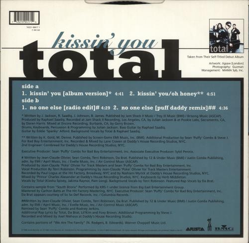Total Kissin' You 12" vinyl single (12 inch record / Maxi-single) UK Y2312KI712140