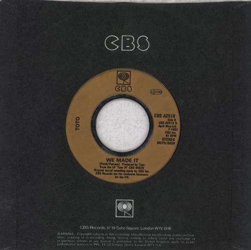 Toto Africa - Wide Centre 7" vinyl single (7 inch record / 45) UK TOT07AF839907