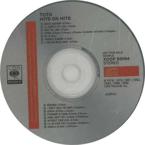 Toto Hits On Hits CD album (CDLP) Japanese TOTCDHI344500