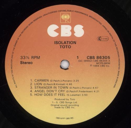 Toto Isolation vinyl LP album (LP record) Dutch TOTLPIS547676