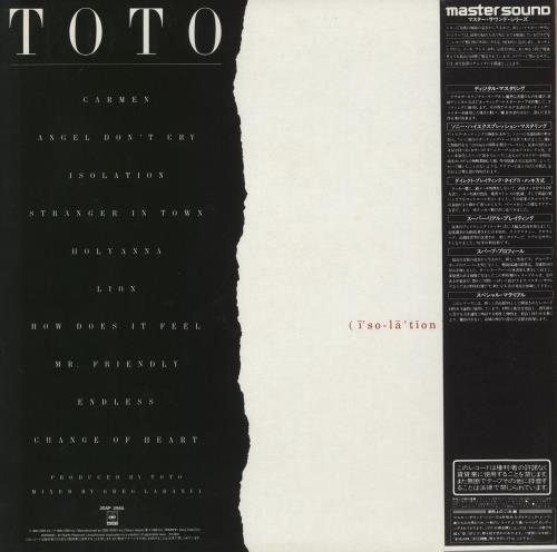 Toto Isolation vinyl LP album (LP record) Japanese TOTLPIS874385