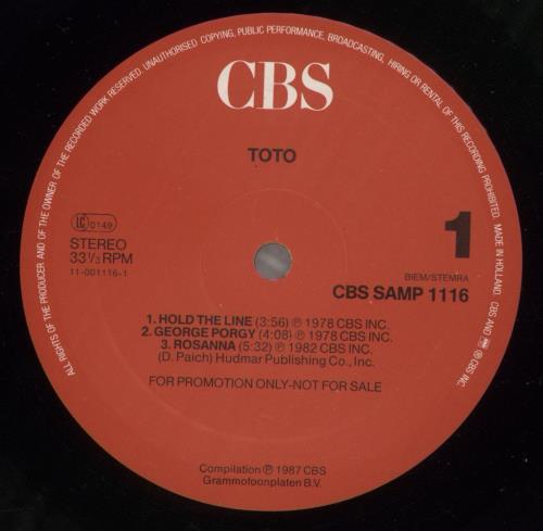 Toto The Toto Sampler vinyl LP album (LP record) Dutch TOTLPTH16491