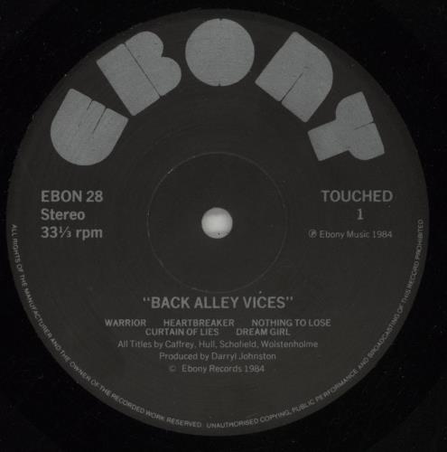 Touched Back Alley Vices vinyl LP album (LP record) UK XY-LPBA652914