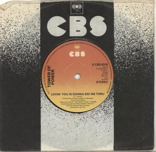 Tower Of Power Lovin' You Is Gonna See Me Thru 7" vinyl single (7 inch record / 45) UK TO807LO697787