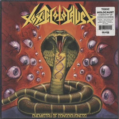 Toxic Holocaust Chemistry Of Consciousness - Orange And Green Merge Splatter Vinyl 12" vinyl single (12 inch record / Maxi-single) US 9P912CH861316