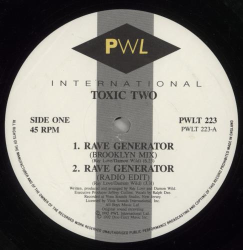 Toxic Two Rave Generation 12" vinyl single (12 inch record / Maxi-single) UK XVX12RA880543