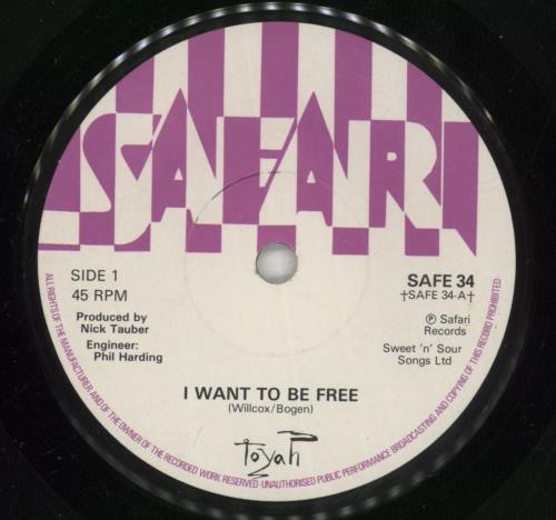 Toyah I Want To Be Free 7" vinyl single (7 inch record / 45) UK TYH07IW513984