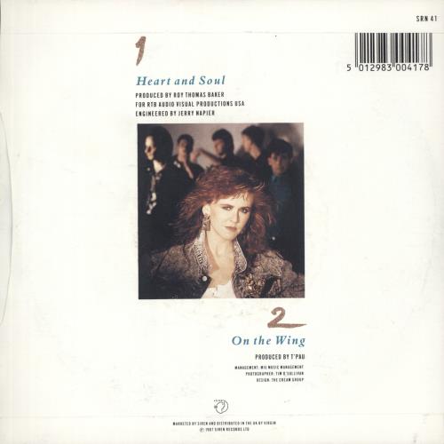 T'Pau Heart And Soul 7" vinyl single (7 inch record / 45) UK TPA07HE521498