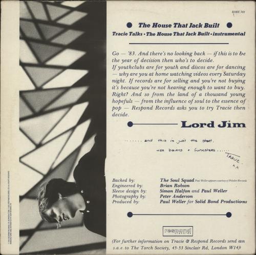 Tracie The House That Jack Built 12" vinyl single (12 inch record / Maxi-single) UK TAC12TH108366