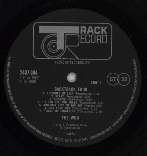 Track Records Backtrack 4 vinyl LP album (LP record) UK 5TRLPBA283103