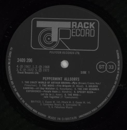 Track Records Peppermint Allsorts vinyl LP album (LP record) UK 5TRLPPE261040