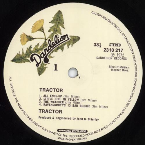 Tractor Tractor - 1st - VG/EX vinyl LP album (LP record) UK TK0LPTR668878