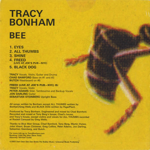 Tracy Bonham Bee EP CD single (CD5 / 5") US TBHC5BE469685