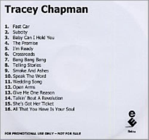 Tracy Chapman Tracy Chapman CD-R acetate UK TRACRTR199280