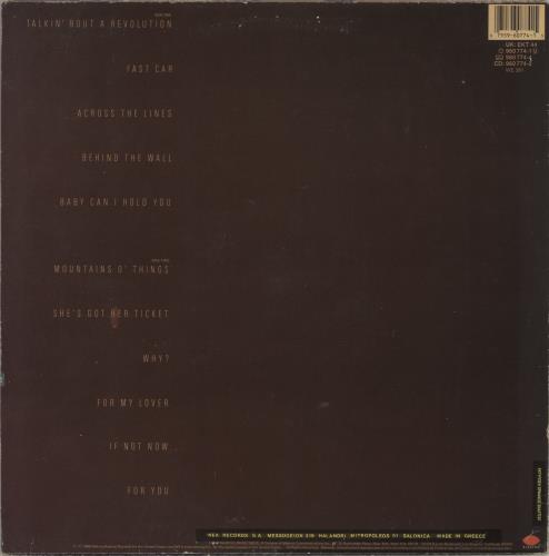 Tracy Chapman Tracy Chapman vinyl LP album (LP record) Greek TRALPTR886849