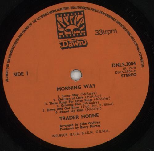Trader Horne Morning Way vinyl LP album (LP record) UK T4HLPMO796342