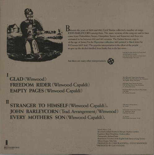 Traffic John Barleycorn Must Die vinyl LP album (LP record) Japanese TRFLPJO653024