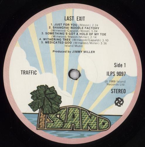 Traffic Last Exit - Sunrise label vinyl LP album (LP record) UK TRFLPLA546972