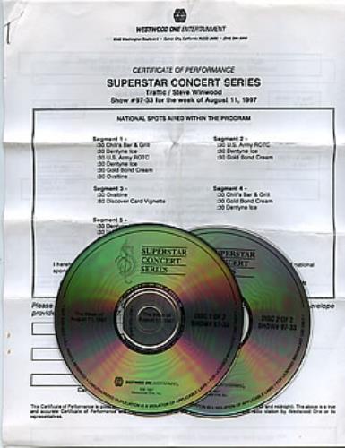 Traffic Superstar Concert Series 2 CD album set (Double CD) US TRF2CSU96335
