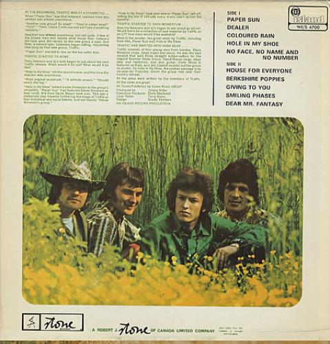 Traffic Traffic Reaping vinyl LP album (LP record) Canadian TRFLPTR129586