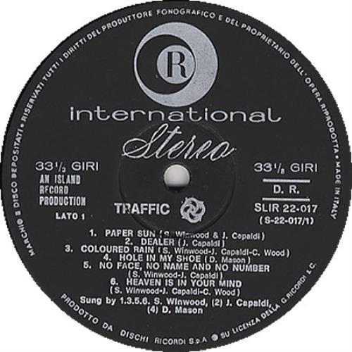Traffic Traffic vinyl LP album (LP record) Italian TRFLPTR350890