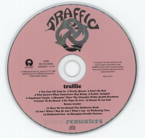 Traffic Traffic CD album (CDLP) UK TRFCDTR748024