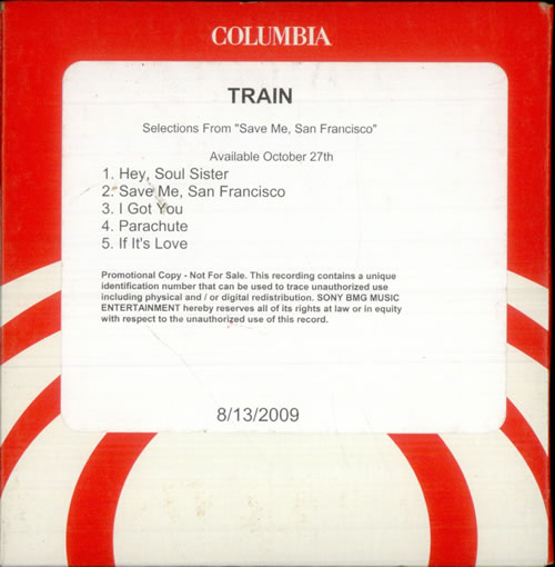 Train Save Me, San Francisco Sampler CD-R acetate US TR.CRSA516627