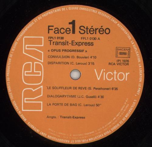 Transit Express Opus Progressif vinyl LP album (LP record) French 9UFLPOP869541