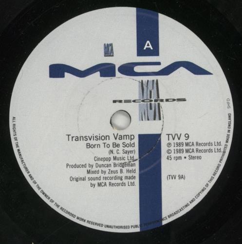 Transvision Vamp Born To Be Sold 7" vinyl single (7 inch record / 45) UK TVV07BO170033