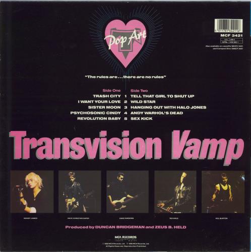 Transvision Vamp Pop Art vinyl LP album (LP record) UK TVVLPPO772138