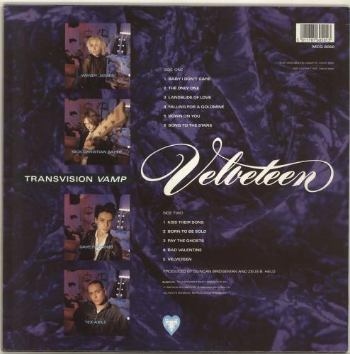 Transvision Vamp Velveteen vinyl LP album (LP record) UK TVVLPVE700622