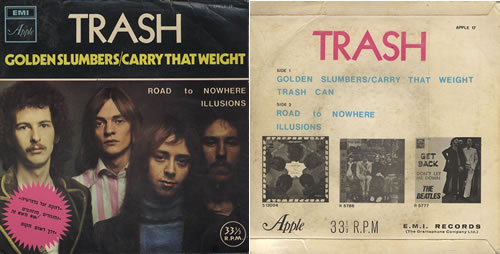 Trash (70s) Golden Slumbers/Carry That Weight 7" vinyl single (7 inch record / 45) Israeli TRH07GO368069