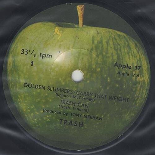 Trash (70s) Golden Slumbers/Carry That Weight 7" vinyl single (7 inch record / 45) Israeli TRH07GO368069