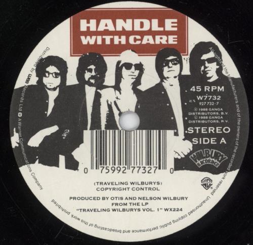 Traveling Wilburys Handle With Care 7" vinyl single (7 inch record / 45) UK TRV07HA44756