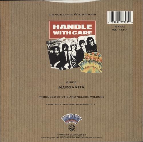 Traveling Wilburys Handle With Care 7" vinyl single (7 inch record / 45) UK TRV07HA44756