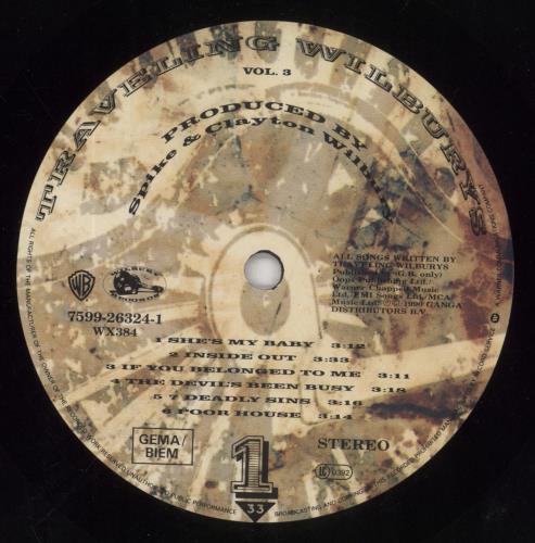 Traveling Wilburys Vol. 3 - EX vinyl LP album (LP record) UK TRVLPVO697721