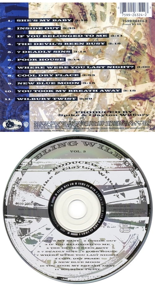 Traveling Wilburys Volume 3 CD album (CDLP) German TRVCDVO122906