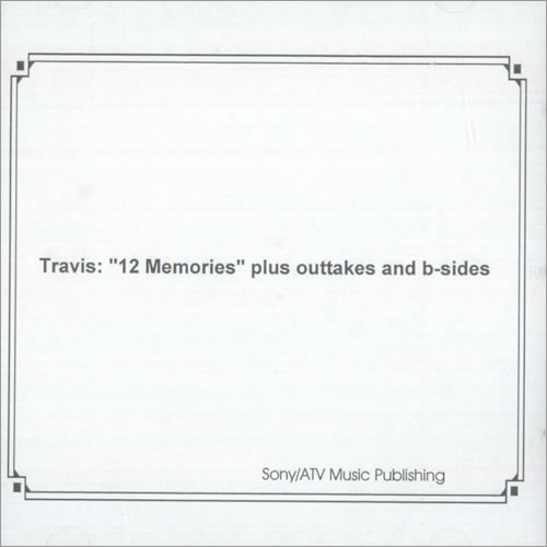 Travis (90s) 12 Memories/Outtakes and B-Sides CD-R acetate US RVSCRME283728