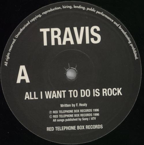 Travis (90s) All I Want To Do Is Rock - un-numbered 10" vinyl single (10 inch record) UK RVS10AL824373