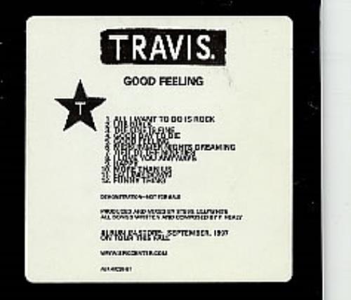 Travis (90s) Good Feeling CD album (CDLP) US RVSCDGO176476