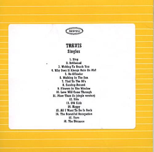 Travis (90s) Singles CD-R acetate US RVSCRSI313333