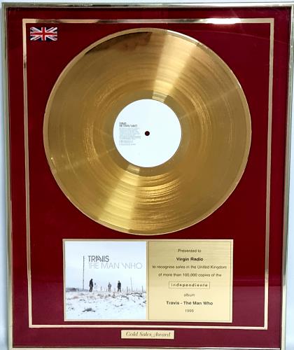 Travis (90s) The Man Who award disc UK RVSAWTH715432