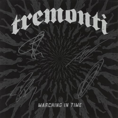 Tremonti Marching In Time - White & Black Marble Vinyl 2-LP vinyl record set (Double LP Album) UK 28K2LMA873236