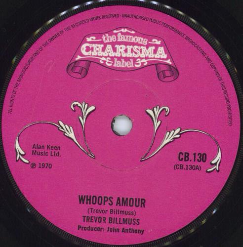 Trevor Billmus Whoops Amour 7" vinyl single (7 inch record / 45) UK 5Z407WH813716