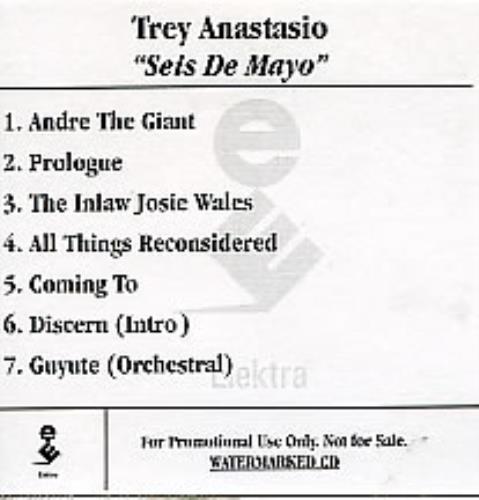 Trey Anastasio Seis De Mayo CD-R acetate US TRYCRSE282544