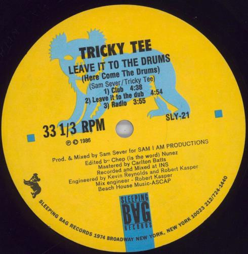 Tricky Tee Leave It To The Drums 12" vinyl single (12 inch record / Maxi-single) US 6YJ12LE830562