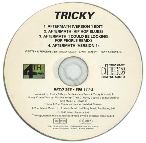 Tricky Aftermath CD single (CD5 / 5") UK TRKC5AF110938