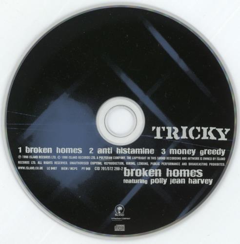 Tricky Broken Homes CD single (CD5 / 5") UK TRKC5BR402248